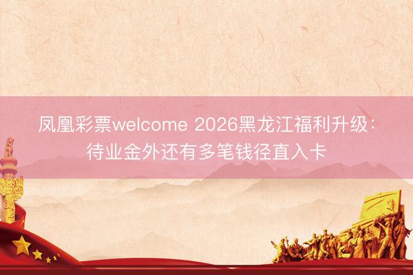 凤凰彩票welcome 2026黑龙江福利升级：待业金外还有多笔钱径直入卡